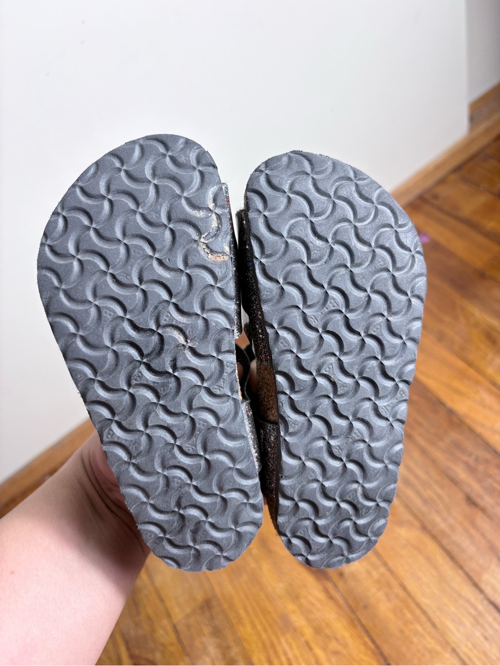 Birkenstock Kids Glitter Buckle Sandals - Black with Multicolor Sparkle - Picture 8 of 9